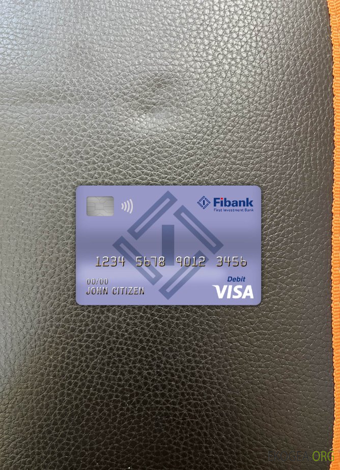 Bulgarie Fibank banque visa carte de débit photolook ,